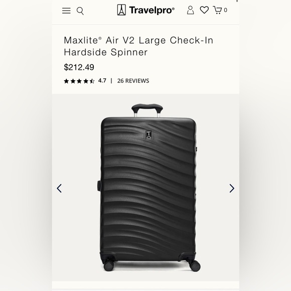 Travelpro Maxlite Air V2 Large Black Spinner - Picture 1 of 2